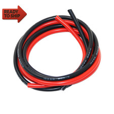 BNTECHGO 10 Gauge Silicone Wire 3 Ft Red and 3 Ft Black Flexible 10 AWG Strande