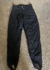 Obermeyer Women  s Size 12 Ski Pants Black Stirrup Stiletto Snow Zipper Pocket