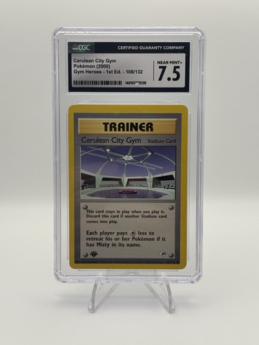 Cerulean City Gym (1st Edition) graded CGC 7.5 for sale on eBay