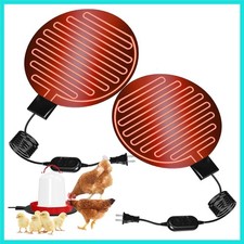 Heated Chicken Waterer, 6" Chicken Water Heater Base for 1  5 Gallon Plastic o...