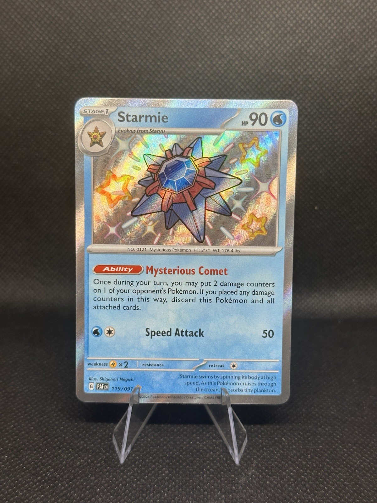 Pokemon TCG Starmie 119/091 Baby Shiny Rare Holo Near Mint
