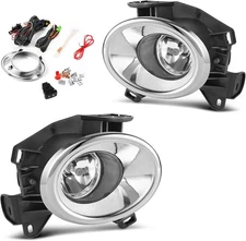 AUTOSAVER88 Fog Light Set For Nissan Pathfinder 2013-2016 Chrome Bezel Fog Lamps