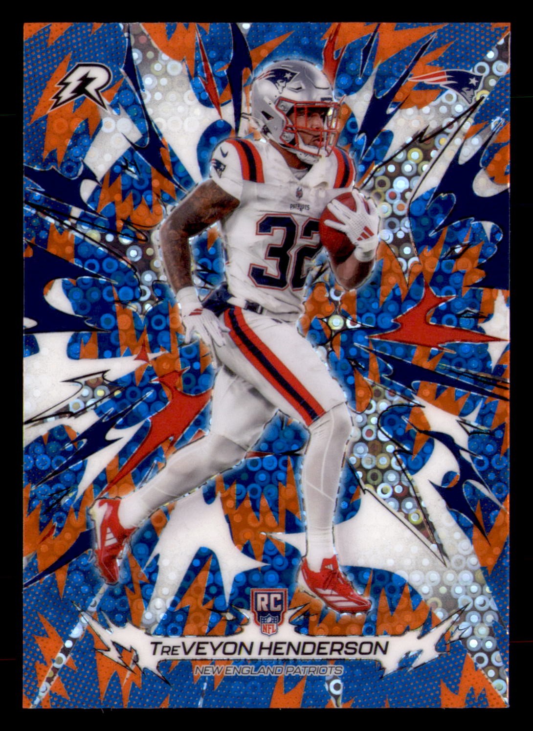 2025 Topps Resurgence #159 TreVeyon Henderson Blue & Orange Spark Refractor