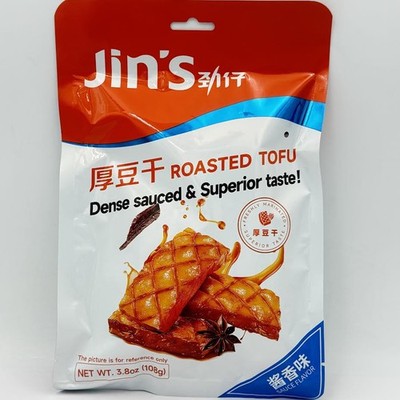 Jin Zai Food Roasted Marinated Soy Sauce Flavor Tofu 108g勁仔厚豆乾醬香味