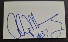 ALONZO MOURNING - SIGNED 3x5 Index Card - MIAMI HEAT Legend W/PROOF