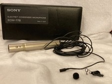 Sony ECM-77B Electret Condenser Lavalier Microphone - Tested - Mint or Near Mint