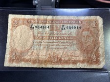 1939 Australia Ten Shillings Sheehan McFarlane Commonwealth King Worn