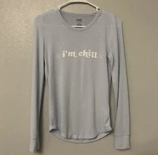 Victoria’s Secret PINK I’m chill blue pajama top size XS