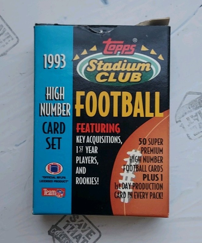 93 Topps Stadium Club Football Factory Set High Number #501-500 Member Exclusive