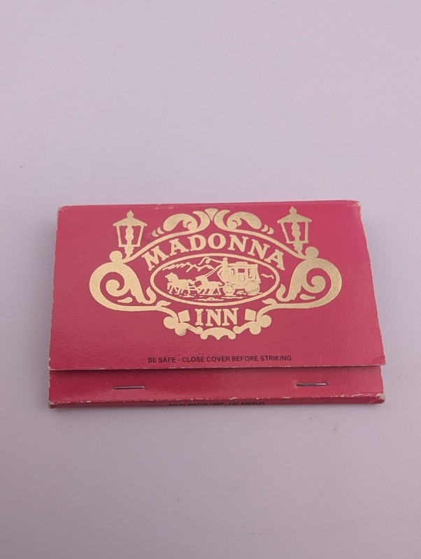 Vintage Madonna Inn Hotel Large 40 Matchbook Gold Matches San Luis Obispo USA