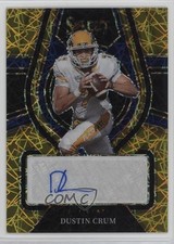 2022 Panini Select Draft Picks Gold Lazer Prizm 74/75 Dustin Crum Auto 3c7