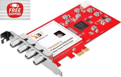 TBS6909X DVB-S/ S2/ S2X 8 Tuner PCI Express Digital Satellite TV Card for Live