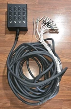 MINT Rapco Horizon 12x4 16-Channel Stage Box w 60'+ Shielded Audio Snake Cable