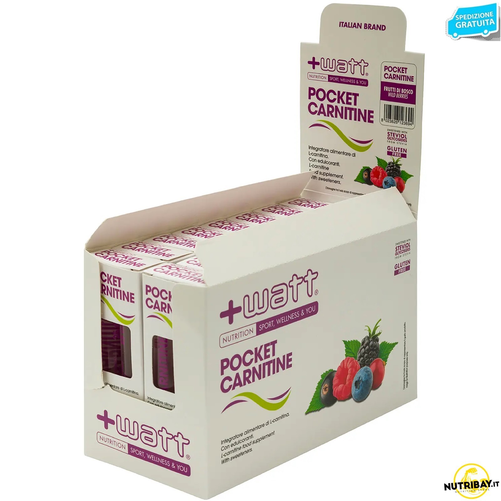 +Watt Pocket Carnitine - box da 16 astucci Carnitina liquida fialette