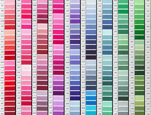 Dmc Cotton Colour Chart