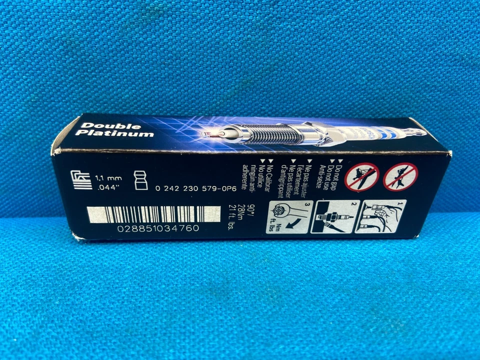 Lote de 4 bujías Bosch 8100 doble platino para Dodge Ram 2500 V8 1995-1999 Foto 3 de 4