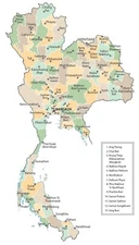 Thailand Province Map GLOSSY POSTER PICTURE PHOTO PRINT BANNER 13900