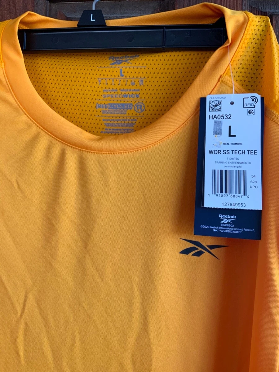 Reebok Men's T-Shirt - Yellow - S