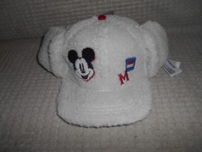 MICKEY MOUSE FLEECE BASEBALL CAP EAR FLAPS PLAID CHILD SZ S/XS 3-6 DISNEY NWT