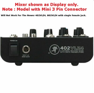 Replacement Power Supply for Mackie ONYX 802-VLZ4 & 402-VLZ4 Mixer