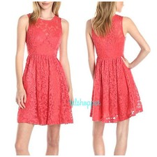 NEW $148 10 M Anthropologie Pleated Jacquard Lace Fit & Flare Plenty Party Dress