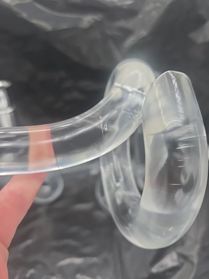 Candelabro retorcido acrílico Dorothy Thorpe Lucite vintage lote de 3 transparentes ¡LEER! Foto 2 de 4