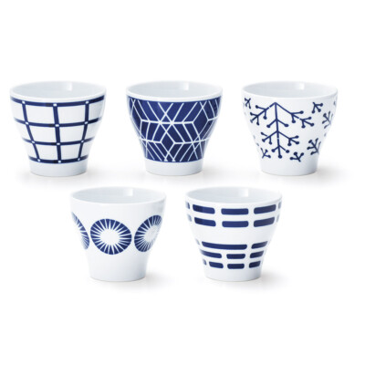 Hasamiyaki nature Multi cup set Authentic Japonisme Porcelain Made in JAPAN New!