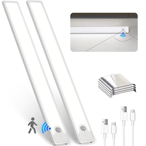 Under Cabinet Lighting, 16 Inch 83 LED Rechargeable Battery Operated Motion - Bild 7 von 8