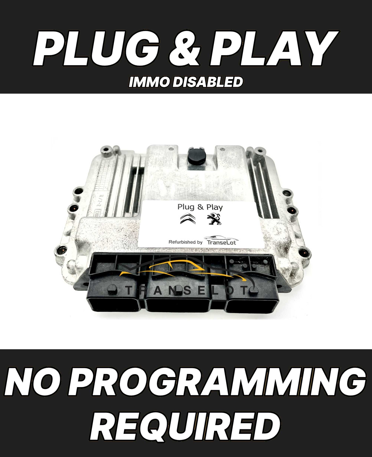 ✓ PLUG&PLAY ECU FOR CITROEN PEUGEOT 1.6HDI IMMO OFF ORI 