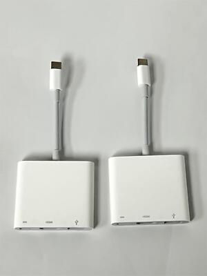 Pack of 2 Genuine Apple USB-C Digital AV Multiport Adapter A2119