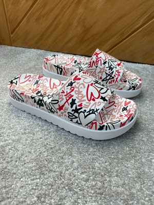 michael kors graffiti slides