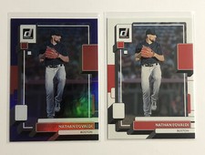 2022 Panini Donruss Nathan Eovaldi Holo Purple Boston Red Sox #200 & Base Card