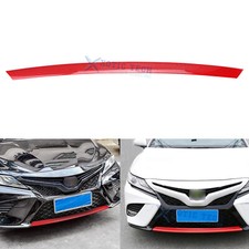 Glossy Red Carbon Fiber Style Front Grille Lip Cover Trim For Toyota Camry 18-20 Glossy Red Carbon Fiber Style Front Grille Lip Cover Trim For Toyota Camry 18-20
