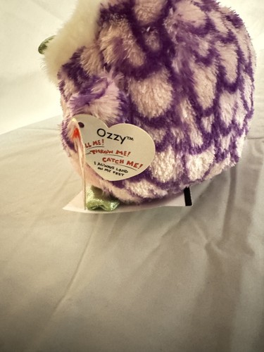 TY Beanie Ballz ~ Ozzy The Owl ~ Pink And Purple 2014 - Picture 3 of 7