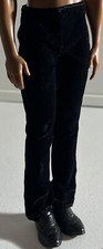 Barbie Clothes-￼Black Velvet Pants-and Black dress shoes-Fits 12 in. Ken.