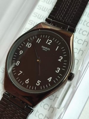 Swatch Skin Irony Skincoal Watch SYXB100GG Analog Stainless Steel