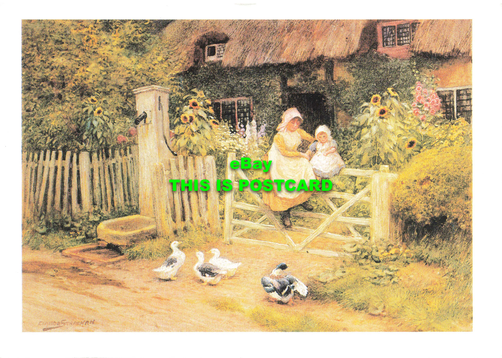 L222113 Watching the Ducks with Big Sister. Haynes Fine Art of Broadway