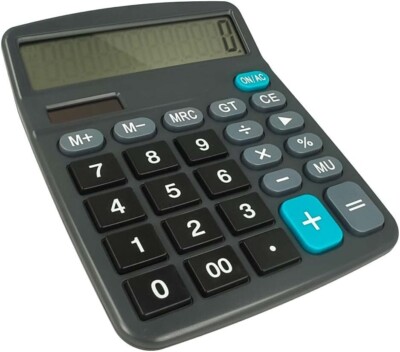 Büro Tischrechner, großes LCD-Display Taschenrechner und Tastatur (15 x 12 x 4 cm)