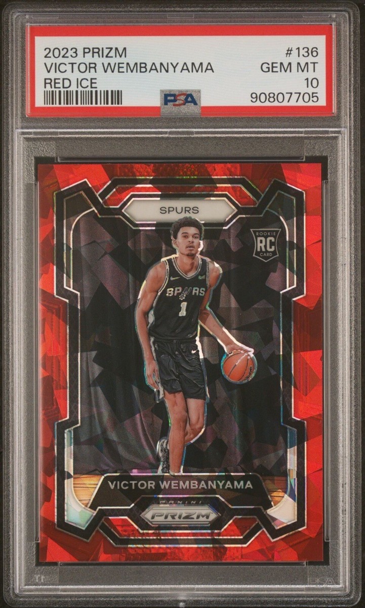 2023-24 Panini Prizm Victor Wembanyama RC Red Ice Psa 10 Gem Mint