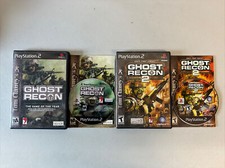 PS2 - Tom Clancy's Ghost Recon 1 & 2 Complete w Manual Black Label