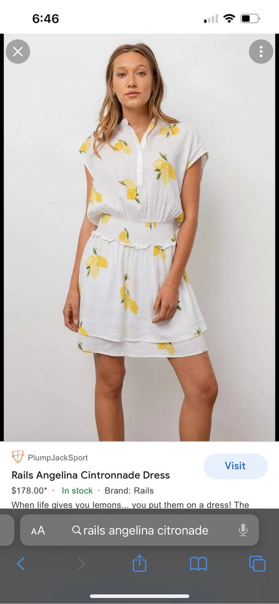 Linen Dress Rails Lemon Dress Rails Angelina Citronnade Lemons Linen Dress