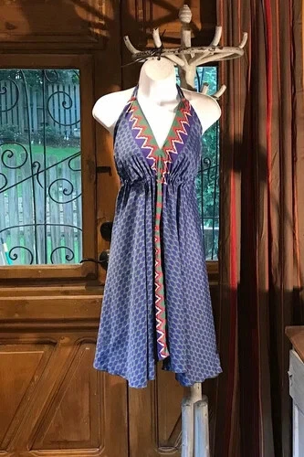 Indian 10Pc Lot Vintage Recycle Sari Silk Maxi Beach Sundress Boho Gypsy Dress - Image 2 of 4