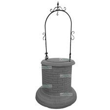 Pozzo mattoni In cemento e marmo con arco in ferro no fontana  no laghetto marmo