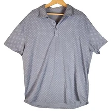 Bylt Lux Drop-Cut Polo Mens Size XXL Blue Polka Dot