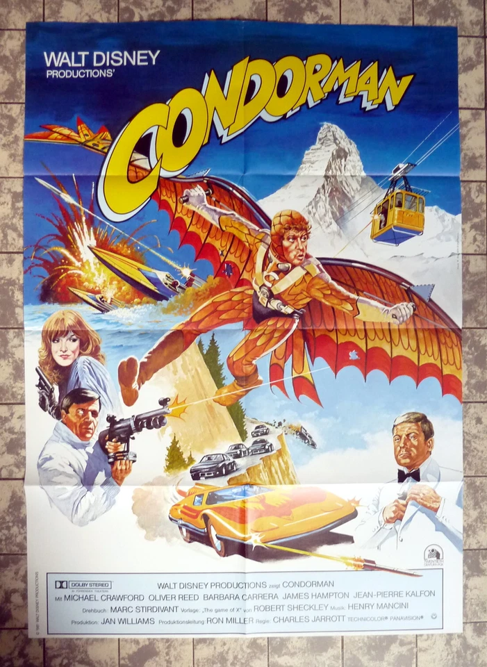 WALT DISNEY Condorman A1-FILMPOSTER German 1-Sheet ´81 O. Reed MICHAEL CRAWFORD - Bild 1 von 1