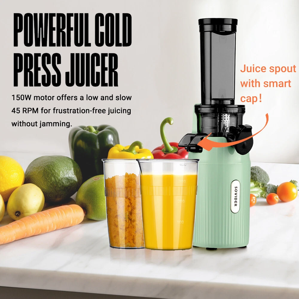 Compact Slow Juicer Machine Electric Juicer Cold Press Squeezer Vegetable  800ML