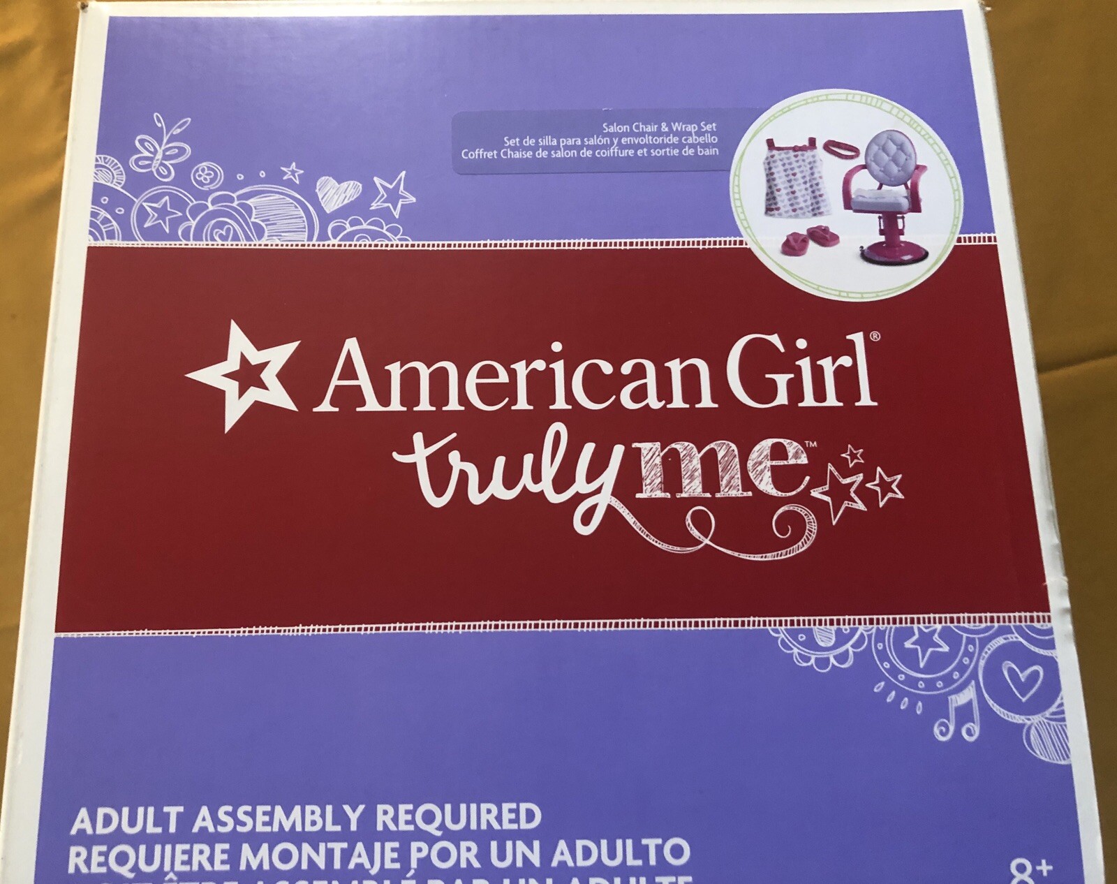 american girl salon chair and wrap set