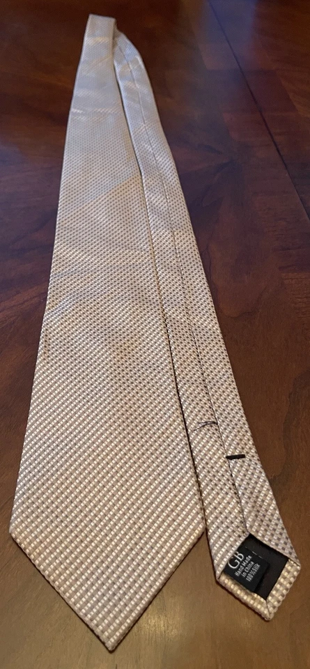 Corbata de cuello Geoffrey Beene marrón tostado hecha a mano 100 % seda para hombre hecha en China Foto 3 de 4