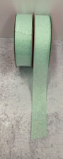 2x green metallic sheer ribbon 1 in x 10 yds / roll crafts bows wreaths Easter
