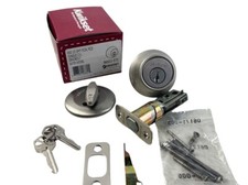Kwikset Single Cylinder Deadbolt featuring SmartKey Satin Nickel 96600-575
